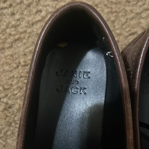 Janie & Jack Brown Leather Loafers Boy’s Size 10 - Picture 6 of 6
